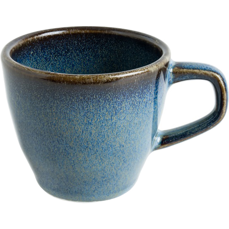 Изображение товара Фарфоровая кофейная чашка Bonna Оушн Хало 70 мл, синяя и коричневая, диаметр 64 мм