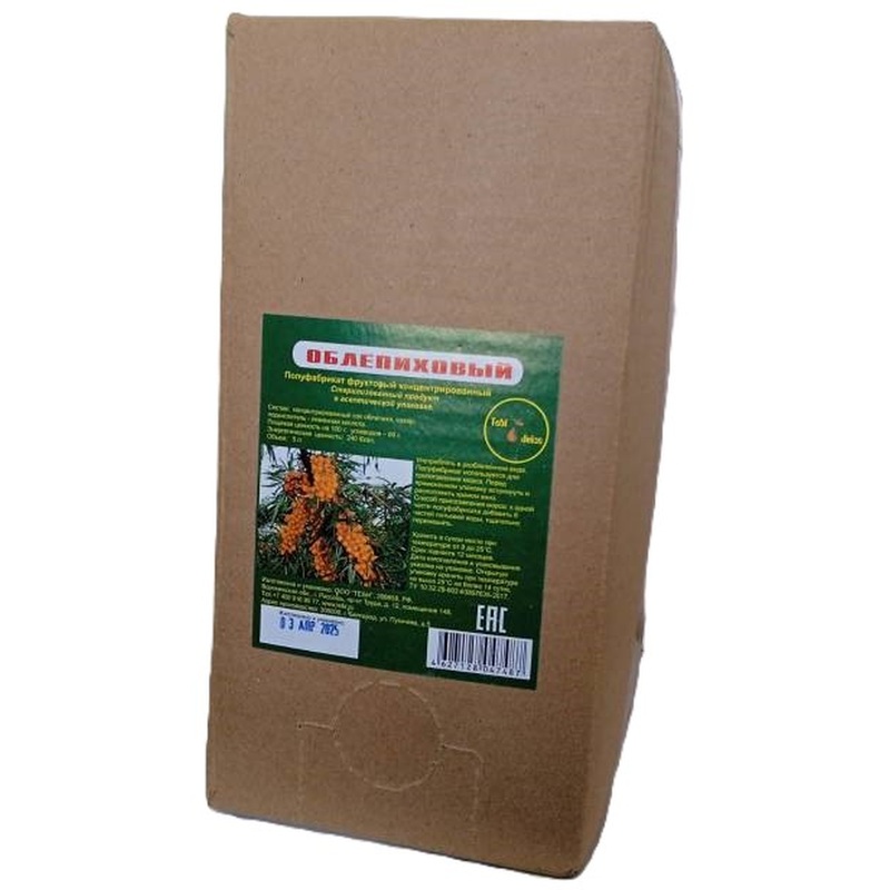 Изображение товара Облепиховый фруктовый концентрат BIB 5 л - концентрат для напитков