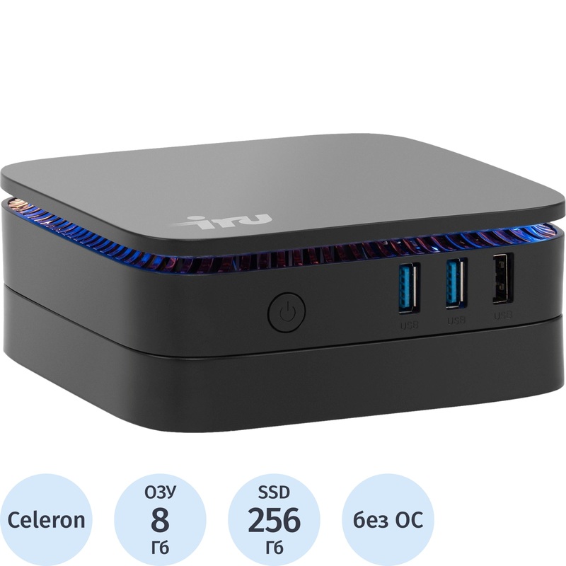 Изображение товара Неттоп iRU 110JLCN Celeron N4500/DDR4 8 ГБ/SSD 256 ГБ/без ОС (2152166)