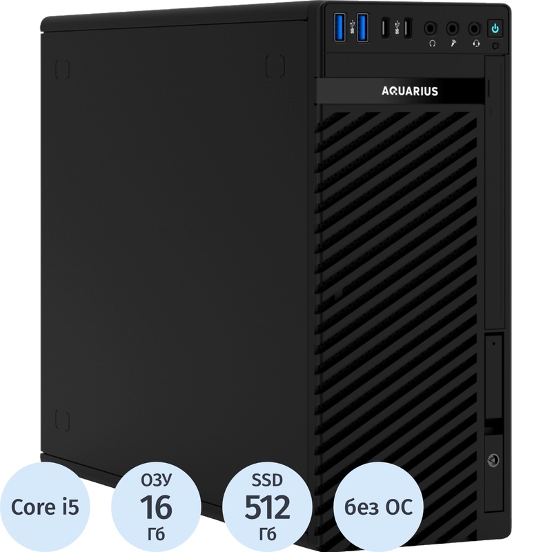 Изображение товара Системный блок Aquarius AQdesk Pro K720 АМПР.466539.254 Core i5 14400/DDR5 16 ГБ/SSD 512 ГБ/без ОС (AQ-CONF-PRO-000108)