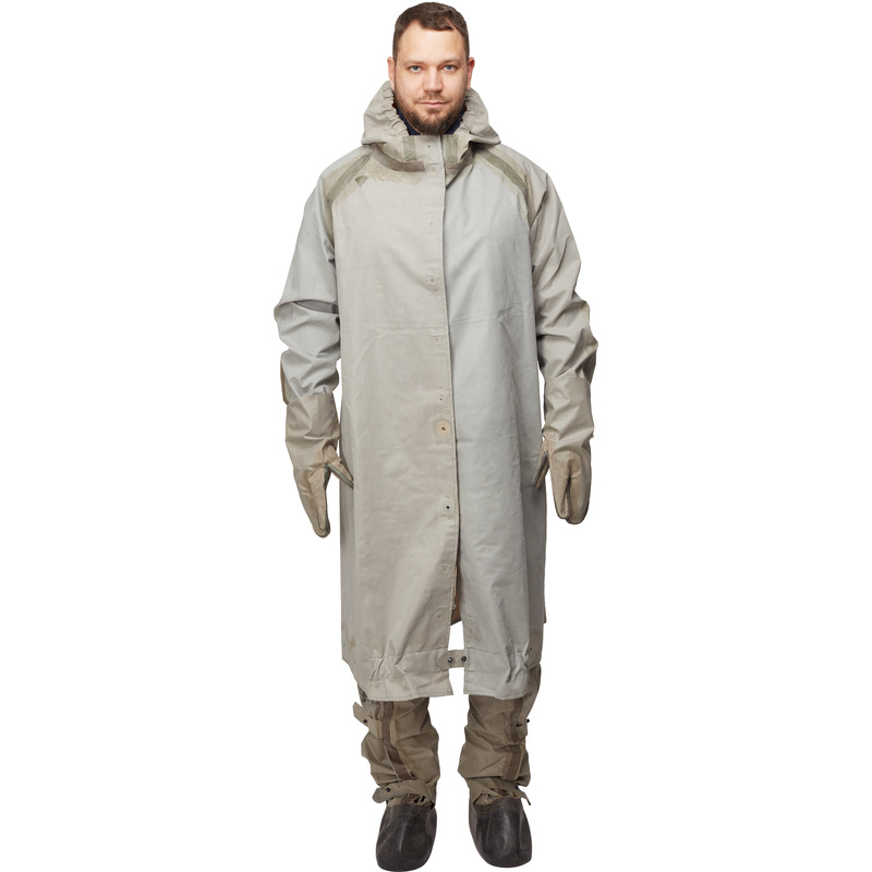 Изображение товара Защитный влагозащитный плащ ОЗК 1 серый Резиновый универсальный размер