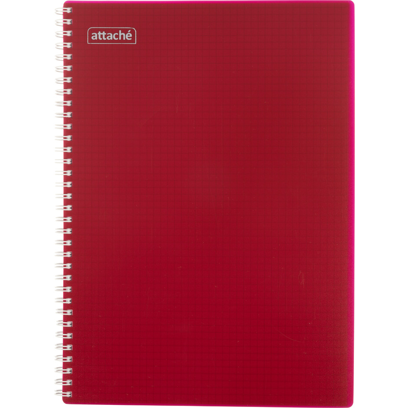 Изображение товара Бизнес-тетрадь Attache А4 120 листов бордовая в клетку на спирали
