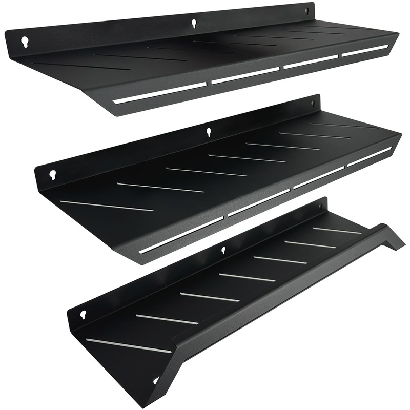 Изображение товара Полка для ванной комплект RU3051B черный с держателем для полотенца