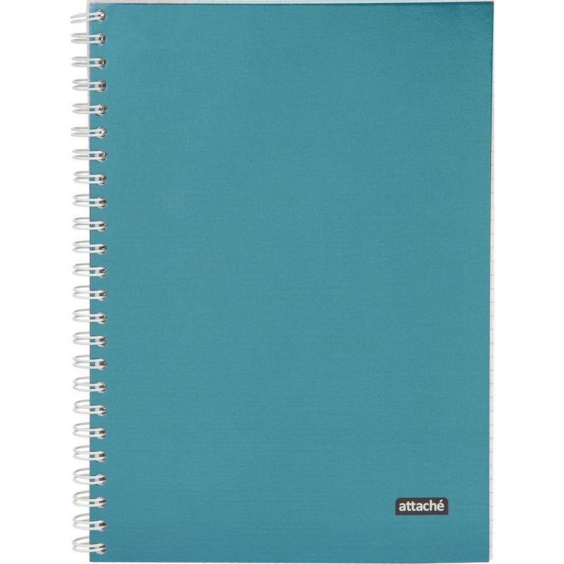 Изображение товара Бизнес-тетрадь Attache Metallic А5 96 листов голубая в клетку с тиснением фольгой