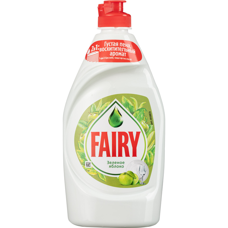 Изображение товара Средство для мытья посуды Fairy Зелёное яблоко жидкость 0.45 л