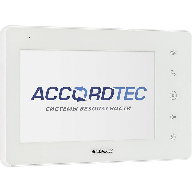 Изображение товара Монитор видеодомофона AccordTec AT-VD710W WH белый 7 дюймов сенсорный