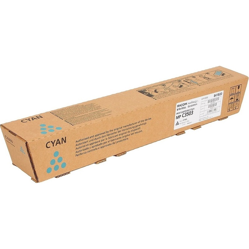 Изображение товара Картридж лазерный Ricoh MP C3503 голубой оригинальный 18000 страниц