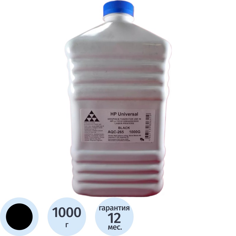 Изображение товара Тонер AQC 265 для HP чёрный совместимый 1000 г
