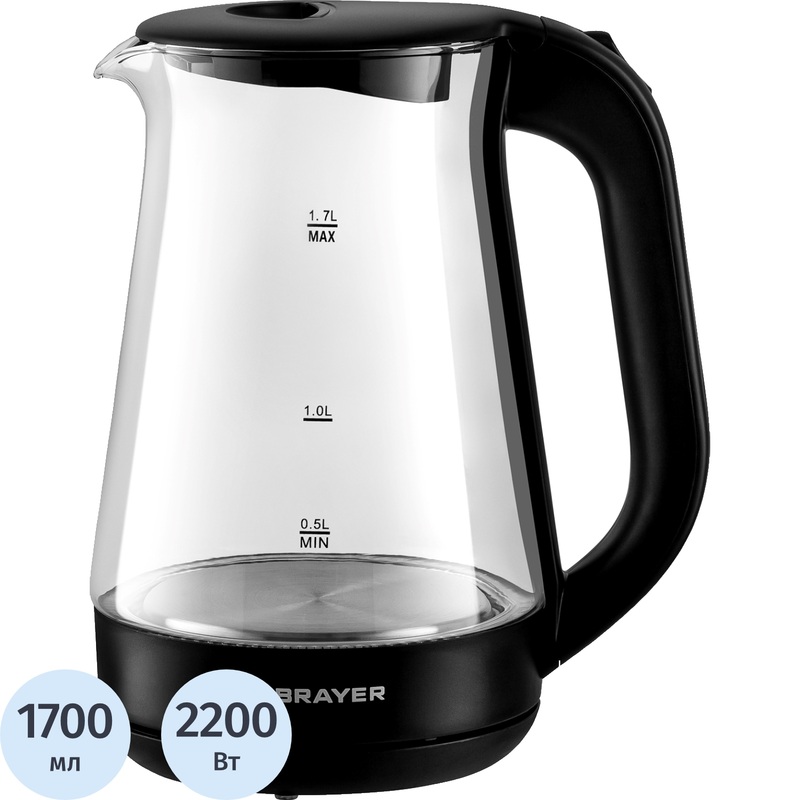 Изображение товара Чайник электрический Brayer BR6112BK чёрный