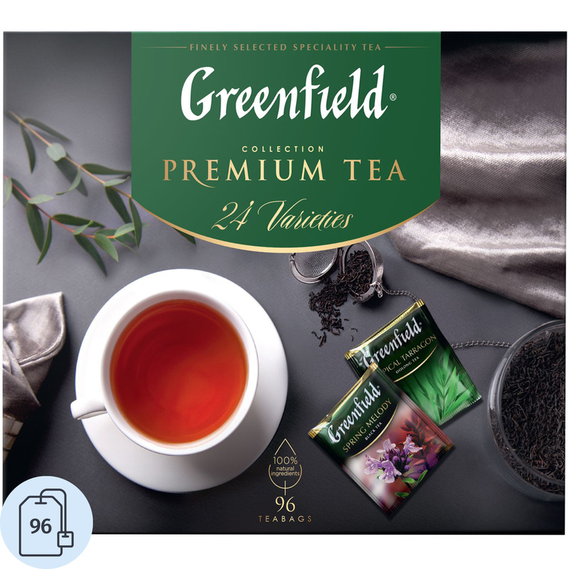 Изображение товара Чай ассорти Greenfield Premium Tea Collection 96 пакетиков подарочный набор