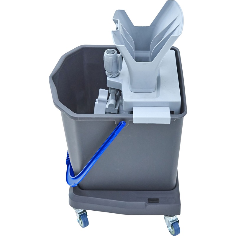 Изображение товара Набор Росмоп PRO-25B ведро с отжимом держатель МОПа платформа на колесах сменная насадка