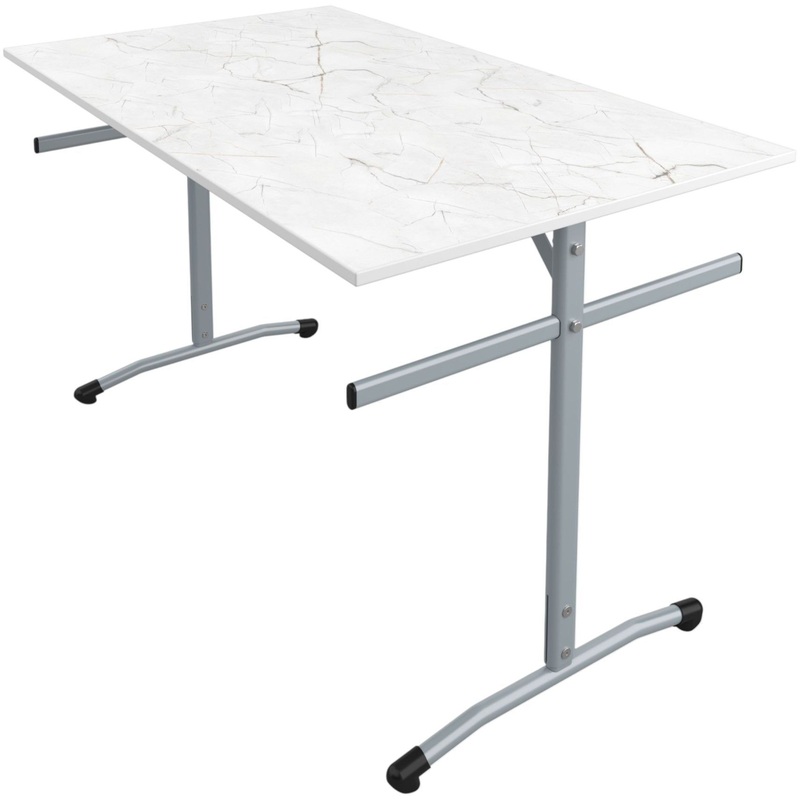 Изображение товара Обеденный стол с подвесом под скамью оникс азул серый 1500х700х760 мм