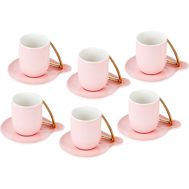 Изображение товара Набор чайный Nouvelle Home 5th Avenue Pink на 6 персон фарфор 12 предметов