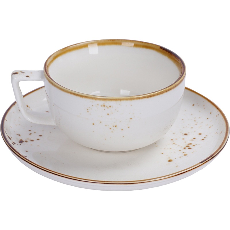 Изображение товара Чайная пара фарфоровая P.L. Proff Cuisine Sun 210 мл ручная роспись посудомоечная машина