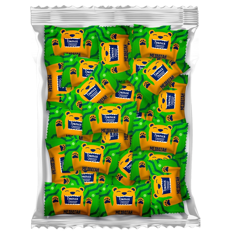 Изображение товара Глазированные конфеты Мишкино счастье с арахисом 1 кг натуральные и вкусные