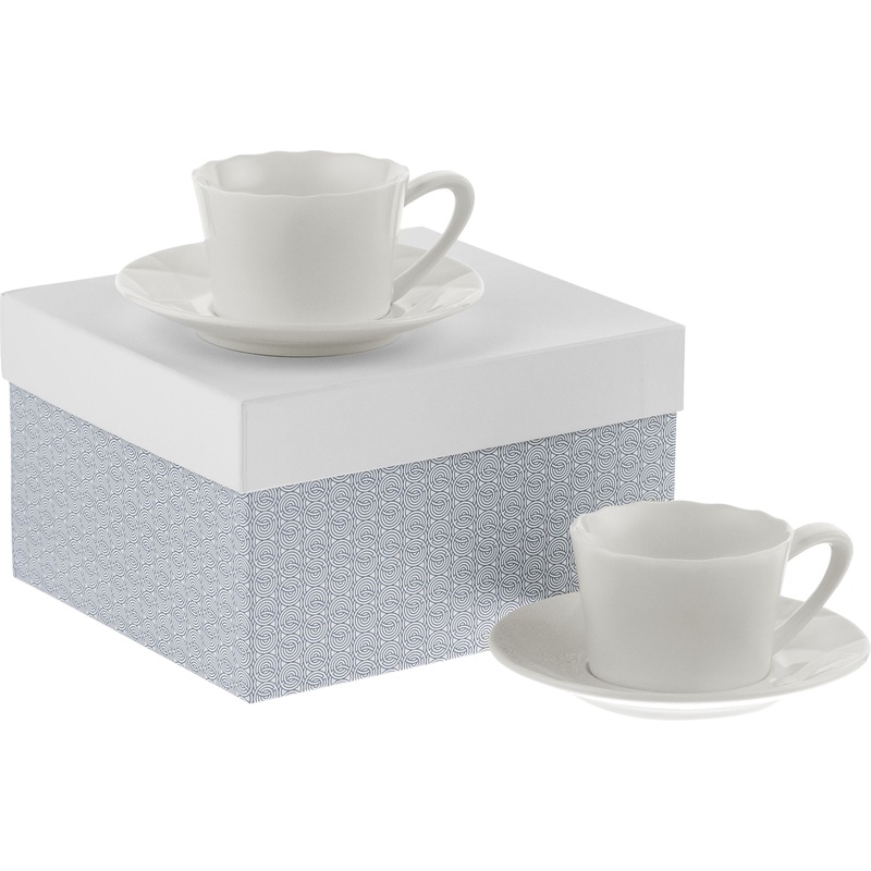 Изображение товара Набор чайный Altavolo Diamante Bianco на 2 персоны фарфор (4 предмета)
