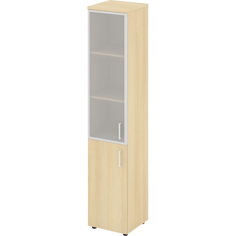 Изображение товара Шкаф для документов Style Project SN.STU-103 R закрытый со стеклом акация лорка 400x400x1982 мм