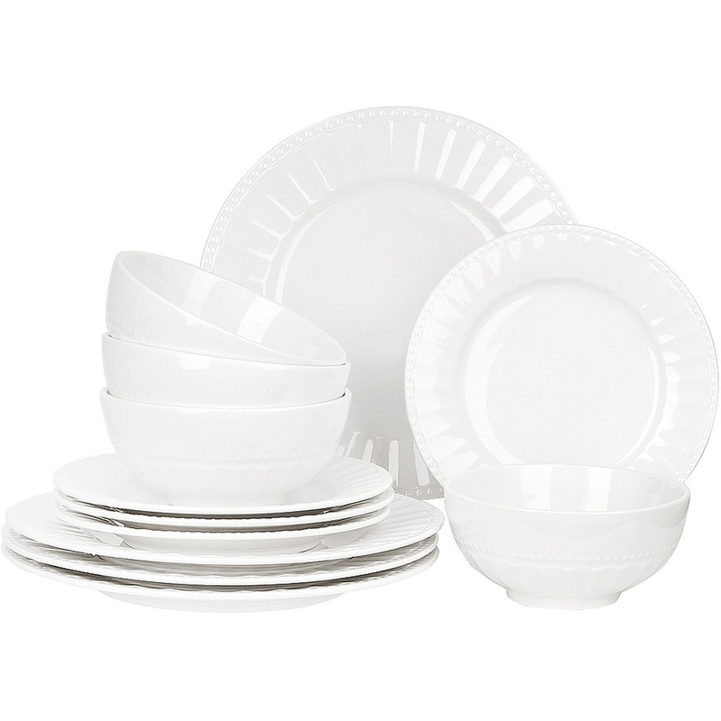 Изображение товара Уценка. Сервиз обеденный на 4 персоны 12 предметов Nouvelle Home Пастила фарфор