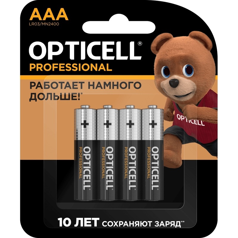 Изображение товара Батарейка AAA мизинчиковая Opticell Professional 4 шт в упаковке