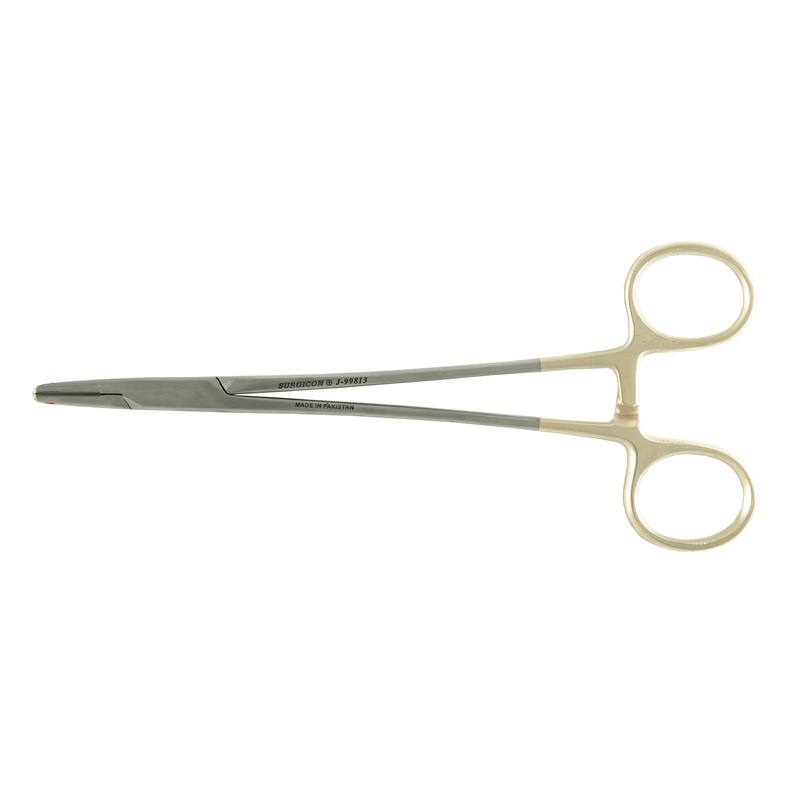 Изображение товара Иглодержатель общехирургический Surgicon армированный 140 мм - прочный зажимной инструмент