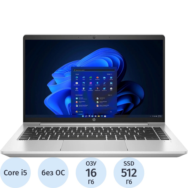 Изображение товара HP ProBook 440 G9 14 Silver Core i5 1235U 16GB 512GB SSD без ОС