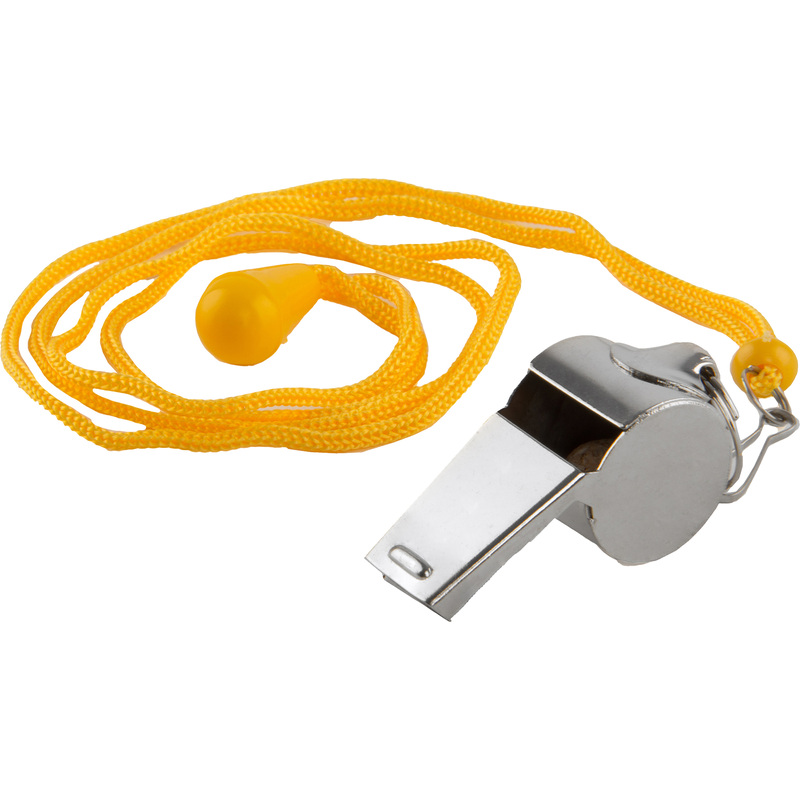 Изображение товара Металлический свисток Start Up G89-9 с шнурком и футляром, спортивный аксессуар