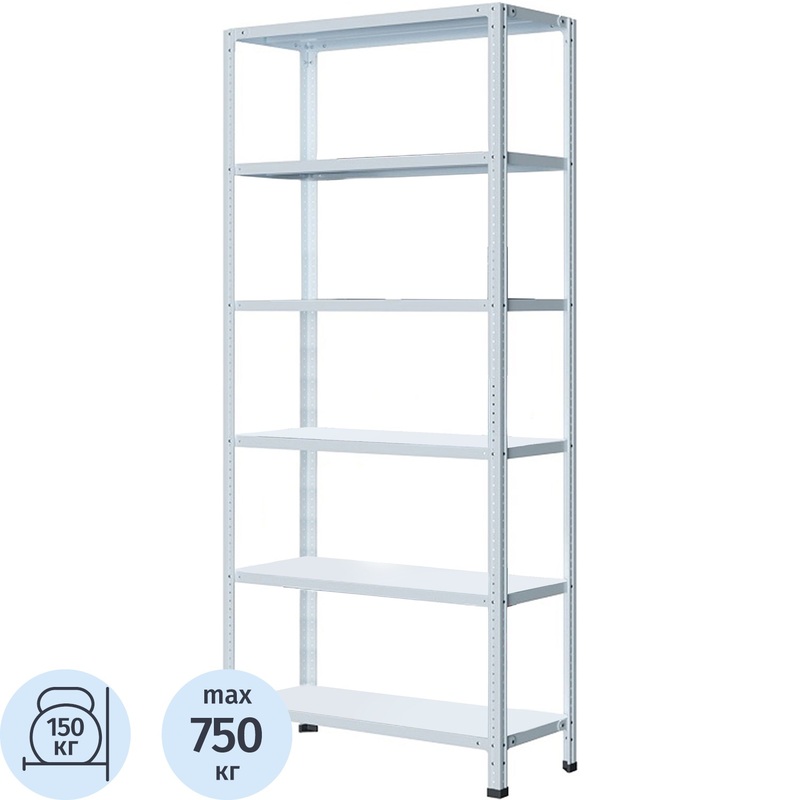 Изображение товара Стеллаж металлический Cobalt МС-256 с 6 полками 1000x500x2200