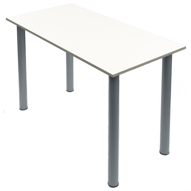 Изображение товара Стол с круглой опорой 1200х600х760 мм белый или серый