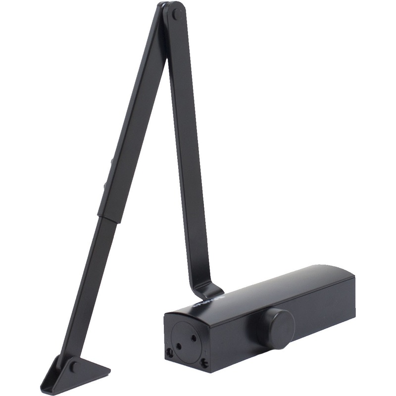 Изображение товара Доводчик дверной Булат 15009 до 90 кг черный рычажной тип для дверей