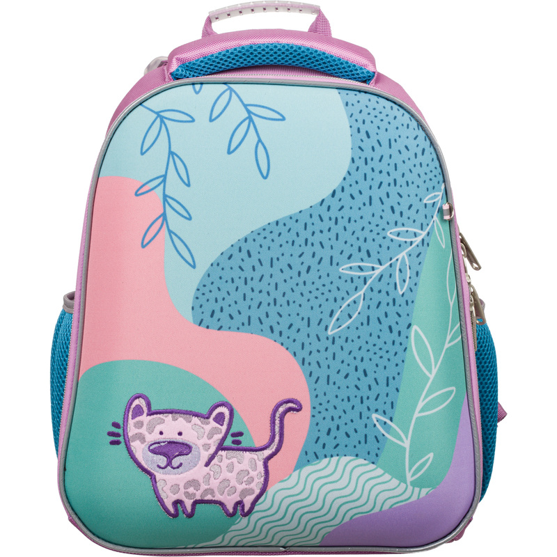 Изображение товара Детский школьный ранец Комус Класс Basic Леопард с двумя отделениями и отражателями