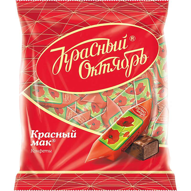 Изображение товара Конфеты шоколадные Красный Октябрь Красный мак 250 г с орехами
