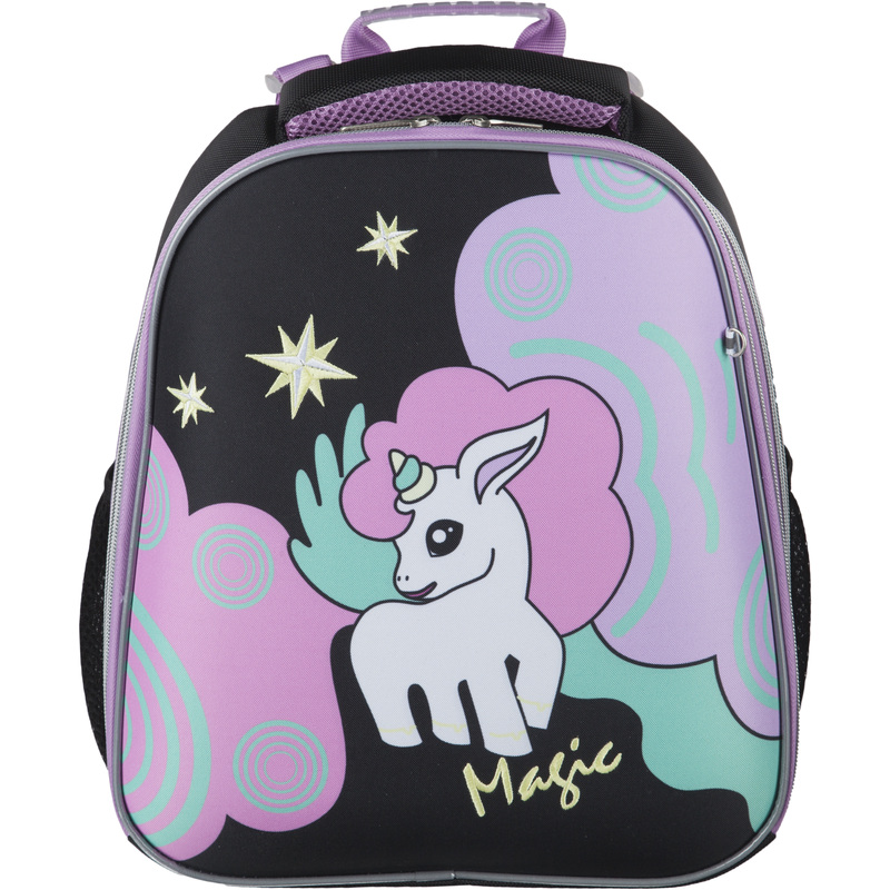 Изображение товара Ранец №1 School Basic Magic черный с двумя отделениями