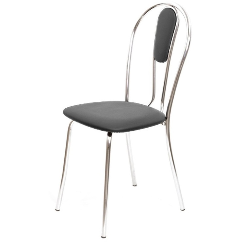 Изображение товара Обеденный стул Венус М черный из искусственной кожи и металла