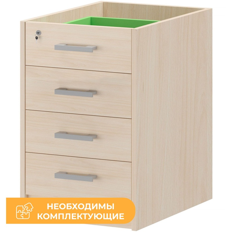 Изображение товара Тумба приставная Арго АТ2-07 с замком и четырьмя ящиками