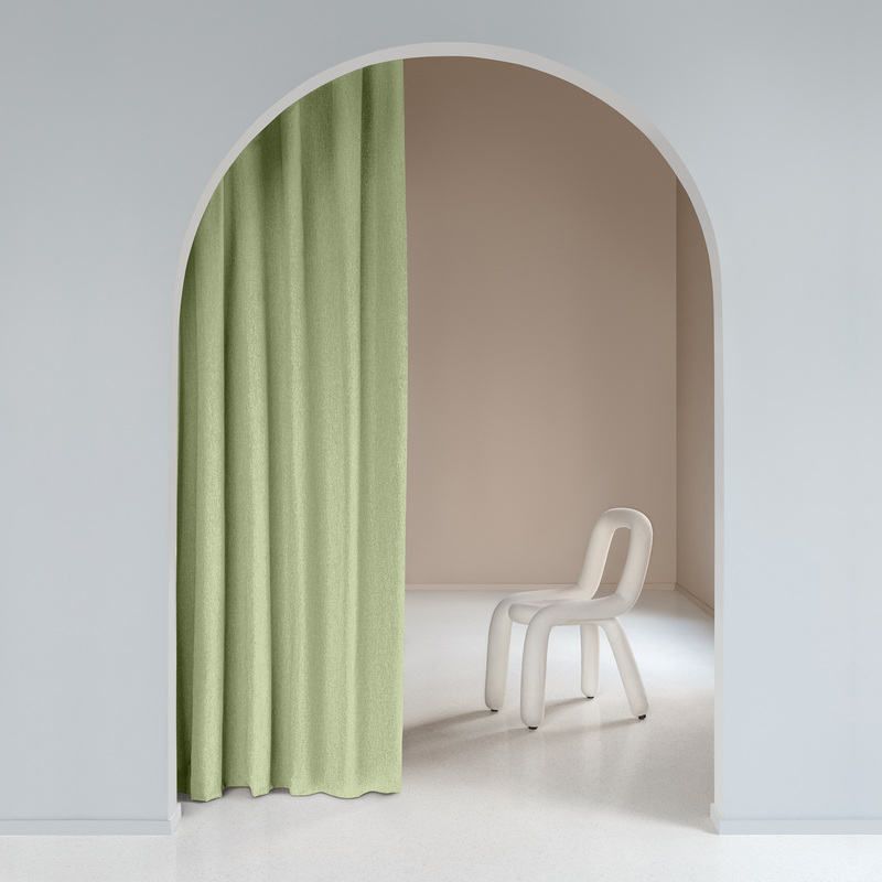 Изображение товара Штора Волшебная ночь Рогожка 200x270 см светло-зелёная