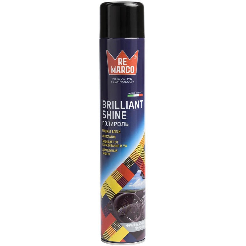 Изображение товара Полироль для пластика Re Marco Brilliant Shine Французский парфюм 750 мл (RM-809)