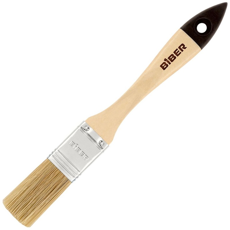 Изображение товара Кисть малярная плоская Бибер Стандарт 31121 из натуральной щетины 20х10 мм с деревянной рукояткой (тов-002009) Изображение товара Кисть малярная плоская Бибер Стандарт 31121 из натуральной щетины 20х10 мм с деревянной рукояткой (тов-002009)