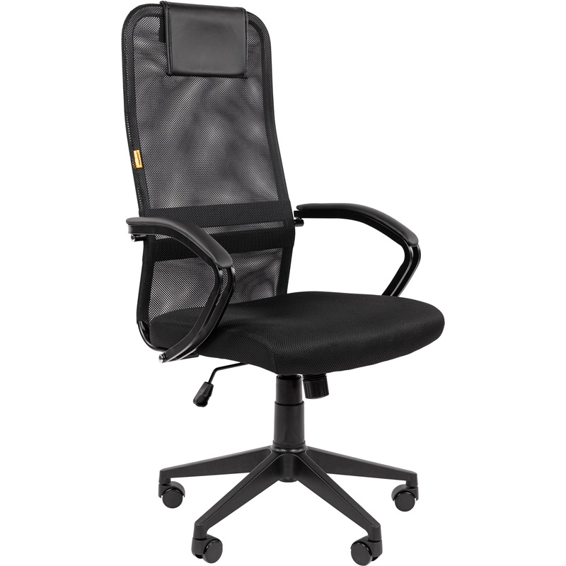 Изображение товара Кресло для руководителя Chairman 612 чёрное (ткань/сетка/экокожа, пластик)