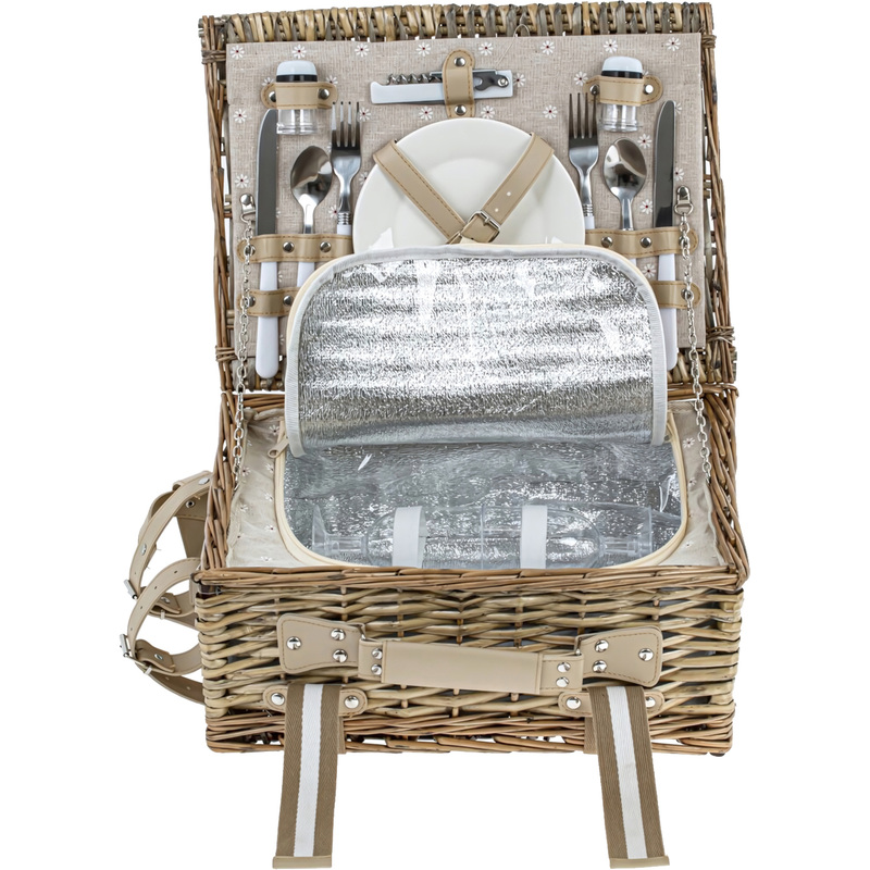 Изображение товара Корзина для пикника на 2 персоны с холодильным отделом 41х31х31 см