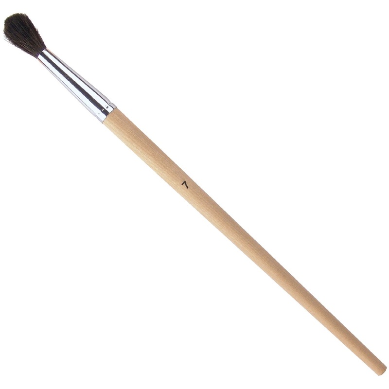 Изображение товара Кисть Комус Класс (№1 School) круглая белка №7 деревянная ручка