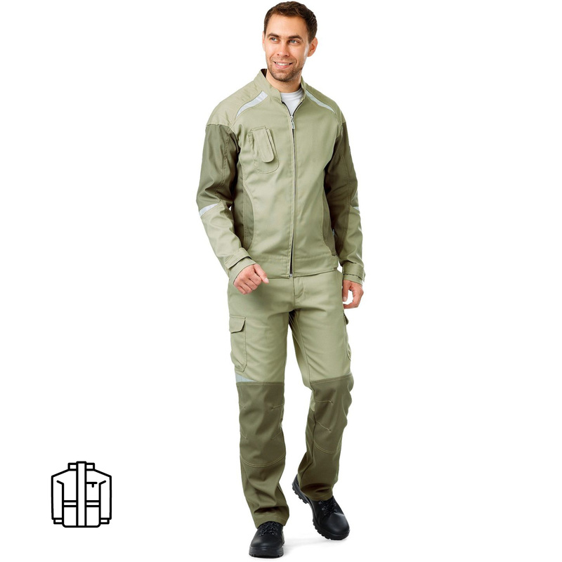 Изображение товара Мужская летняя рабочая куртка Челси с СОП хаки размер 104-108 Италия