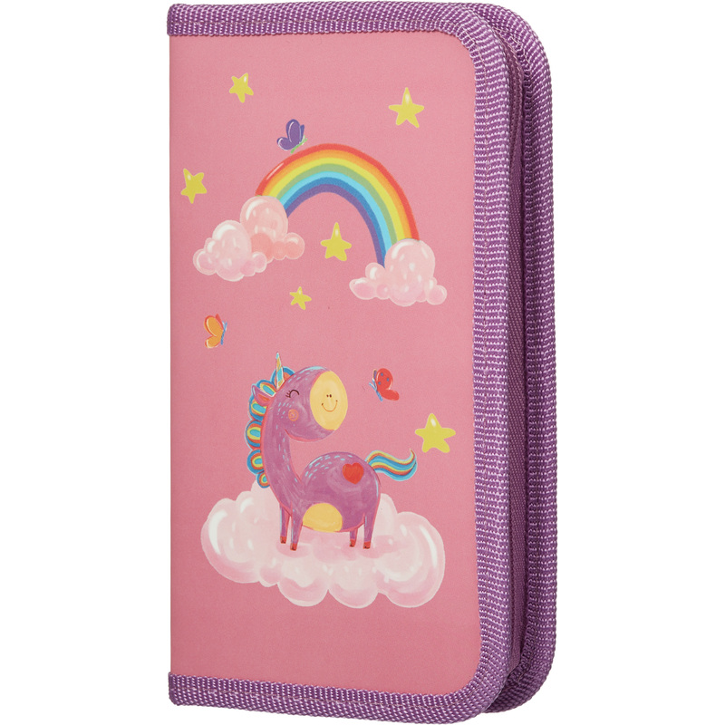 Изображение товара Пенал односекционный Комус Класс Волшебный Единорог розовый 190×110 мм
