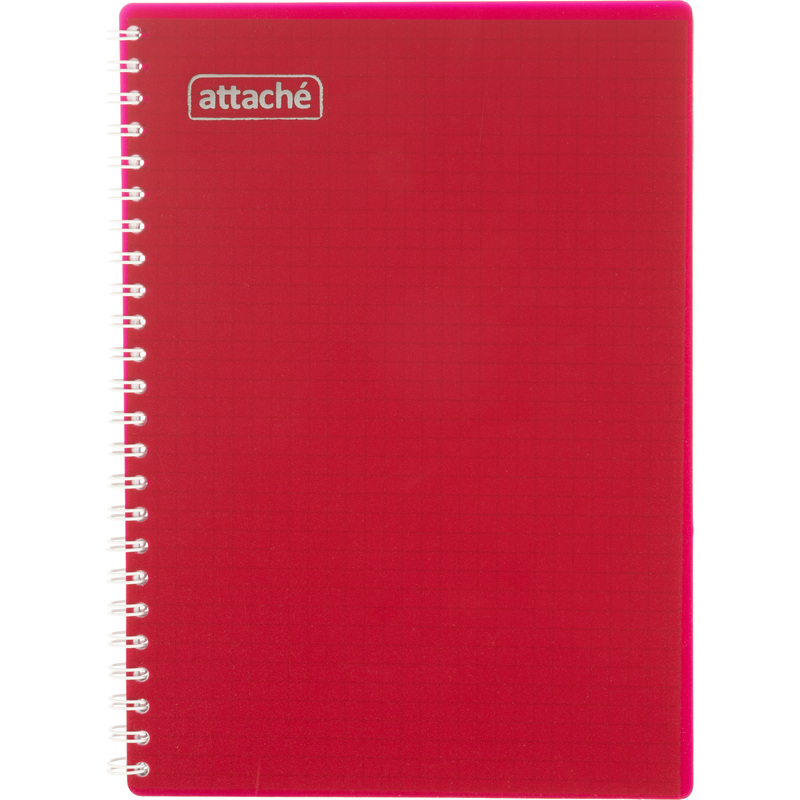 Изображение товара Бизнес-тетрадь Attache А5 80 листов бордовая в клетку спираль