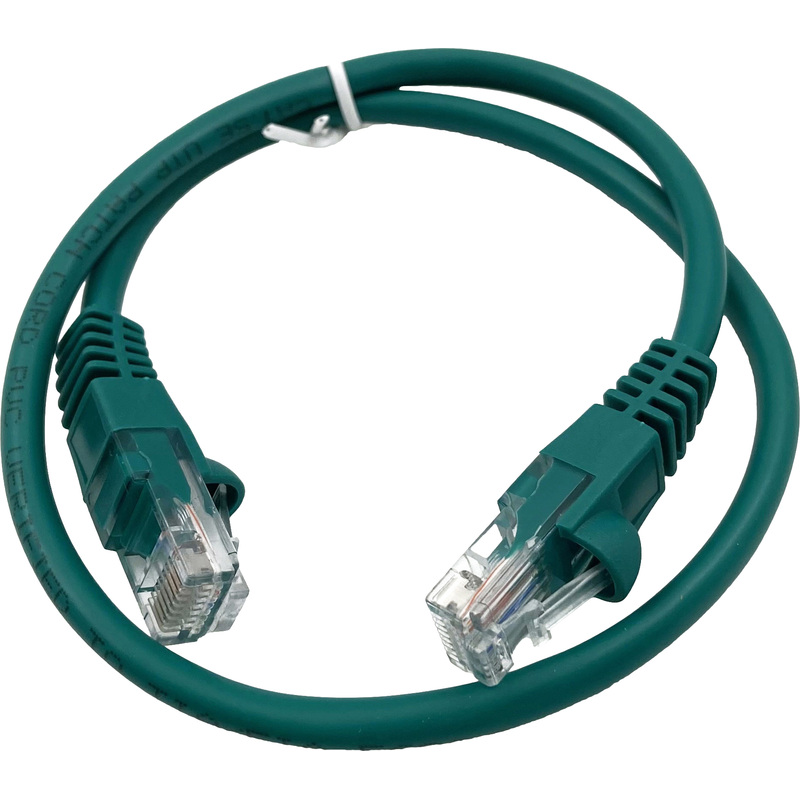 Изображение товара Патч-корд витая пара ExeGate UTP-RJ45-RJ45-5e-0,3M-GN 5e 0,3 м