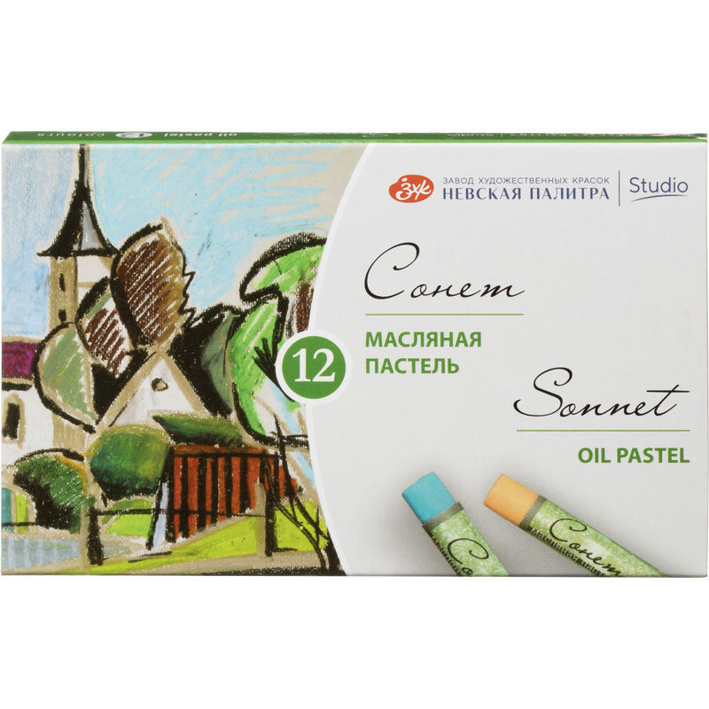 Изображение товара Пастель масляная Сонет круглая 12 цветов
