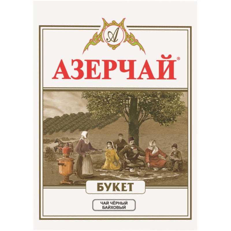 Изображение товара Чай листовой черный Азерчай Букет 200 г - крупнолистовой байховый напиток