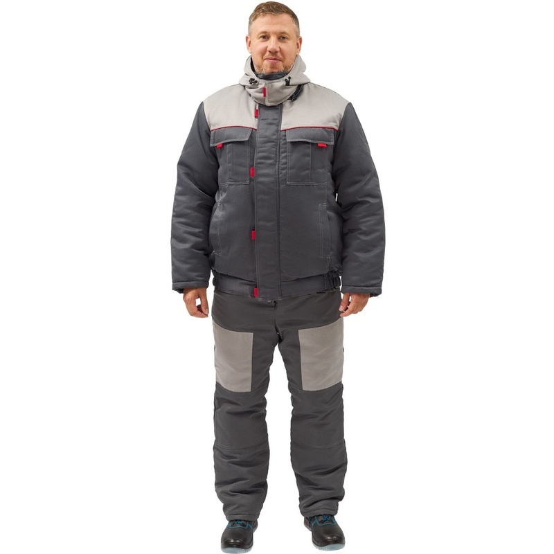 Изображение товара Зимний рабочий костюм мужской Фаворит-2 серый утепленный защитный