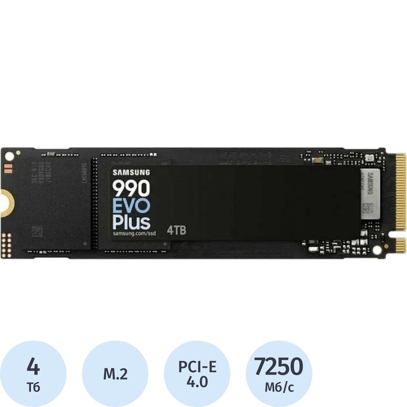 Изображение товара SSD накопитель Samsung 990 Evo Plus 4 ТБ (MZ-V9S4T0BW)
