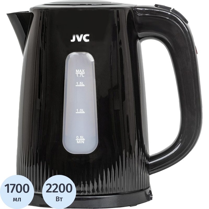Изображение товара Электрический чайник JVC JK-KE1210 черный 1700 мл 2200 Вт