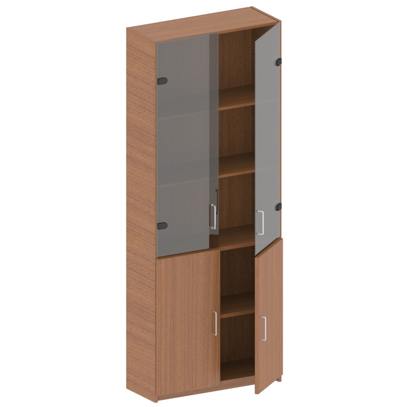 Изображение товара Шкаф для документов Бюджет 2553 со стеклянными дверьми габариты 716x349x1810 мм